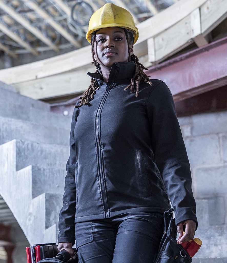 Regatta Ladies Ablaze Printable Soft Shell Jacket RG628 - RG628 Black/Black Model