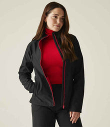 Regatta Ladies Ablaze Printable Soft Shell Jacket RG628 - RG628 Black/Classic Red Model