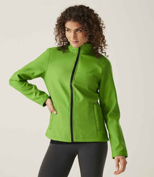 Regatta Ladies Ablaze Printable Soft Shell Jacket RG628 - RG628 Extreme Green/Black Model