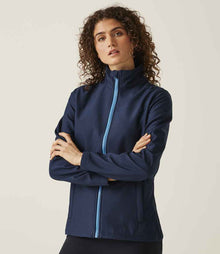 Regatta Ladies Ablaze Printable Soft Shell Jacket RG628 - RG628 Navy/French Blue Model