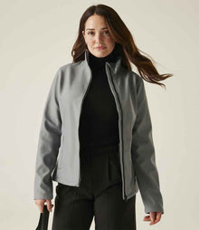 Regatta Ladies Ablaze Printable Soft Shell Jacket RG628 - RG628 Rock Grey/Black Model