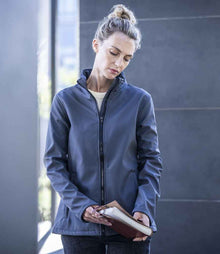 Regatta Ladies Ablaze Printable Soft Shell Jacket RG628 - RG628 Seal Grey/Black Model