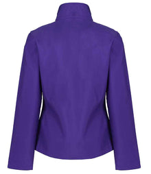 Regatta Ladies Ablaze Printable Soft Shell Jacket RG628 - RG628 Vibrant Purple/Black Back