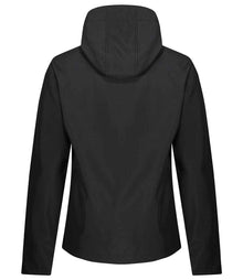 Regatta Venturer Three Layer Hooded Soft Shell Jacket RG635 - RG635 Black/Black Back