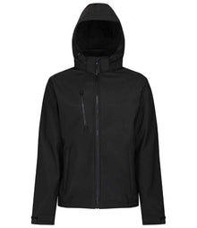 Regatta Venturer Three Layer Hooded Soft Shell Jacket RG635 - Black/Black