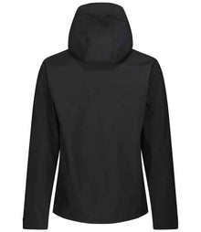 Regatta Venturer Three Layer Hooded Soft Shell Jacket RG635 - RG635 Black/Classic Red Back