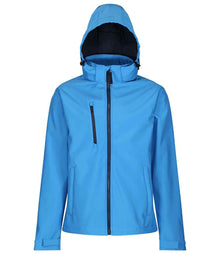 Regatta Venturer Three Layer Hooded Soft Shell Jacket RG635 - French Blue/Navy