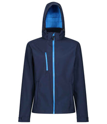 Regatta Venturer Three Layer Hooded Soft Shell Jacket RG635 - Navy/French Blue