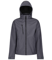 Regatta Venturer Three Layer Hooded Soft Shell Jacket RG635 - Seal Grey/Black