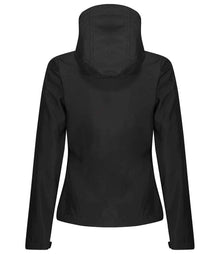 Regatta Ladies Venturer Three Layer Hooded Soft Shell Jacket RG636 - RG636 Black/Black Back