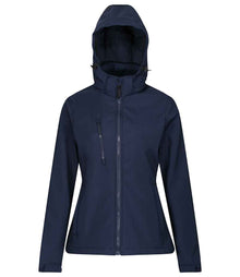 Regatta Ladies Venturer Three Layer Hooded Soft Shell Jacket RG636 - Navy/Navy