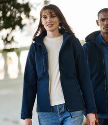 Regatta Ladies Venturer Three Layer Hooded Soft Shell Jacket RG636 - RG636 Navy/Navy Model