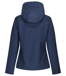 Regatta Ladies Venturer Three Layer Hooded Soft Shell Jacket RG636 - RG636 Navy/French Blue Back