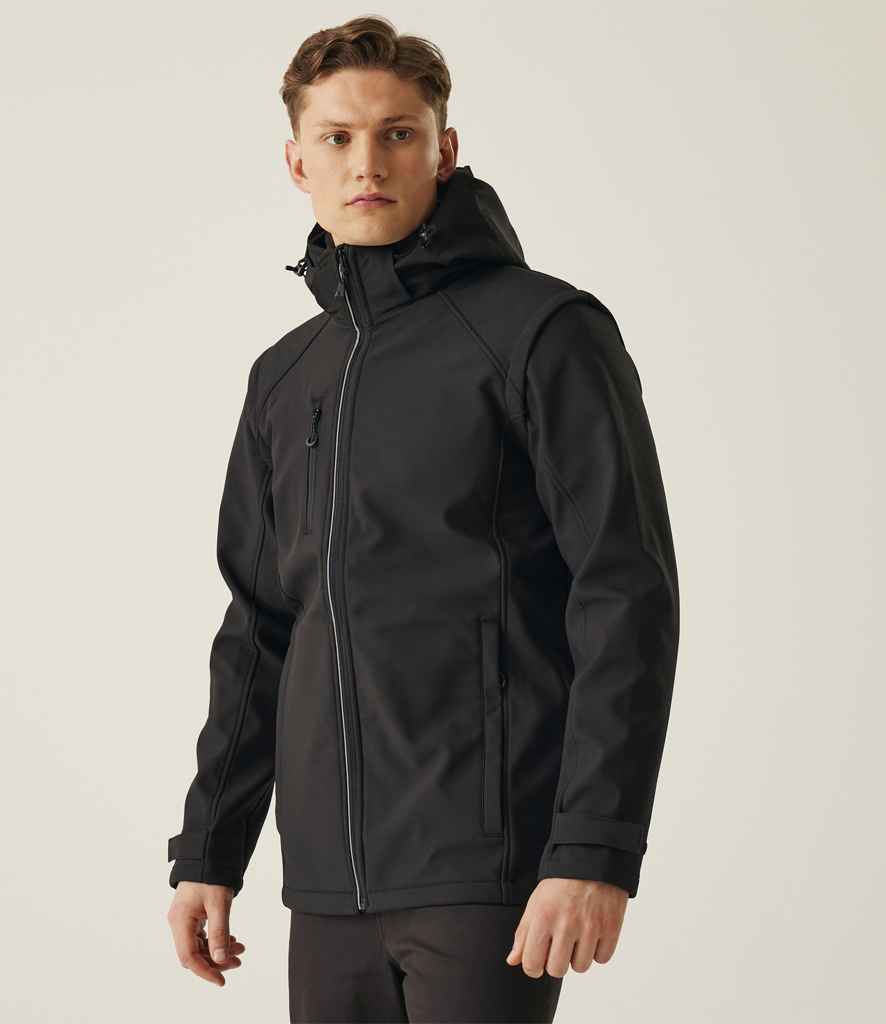 Regatta Erasmus 4-in-1 Soft Shell Jacket RG672 - RG672 Black/Black Model