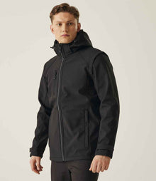 Regatta Erasmus 4-in-1 Soft Shell Jacket RG672 - RG672 Black/Black Model