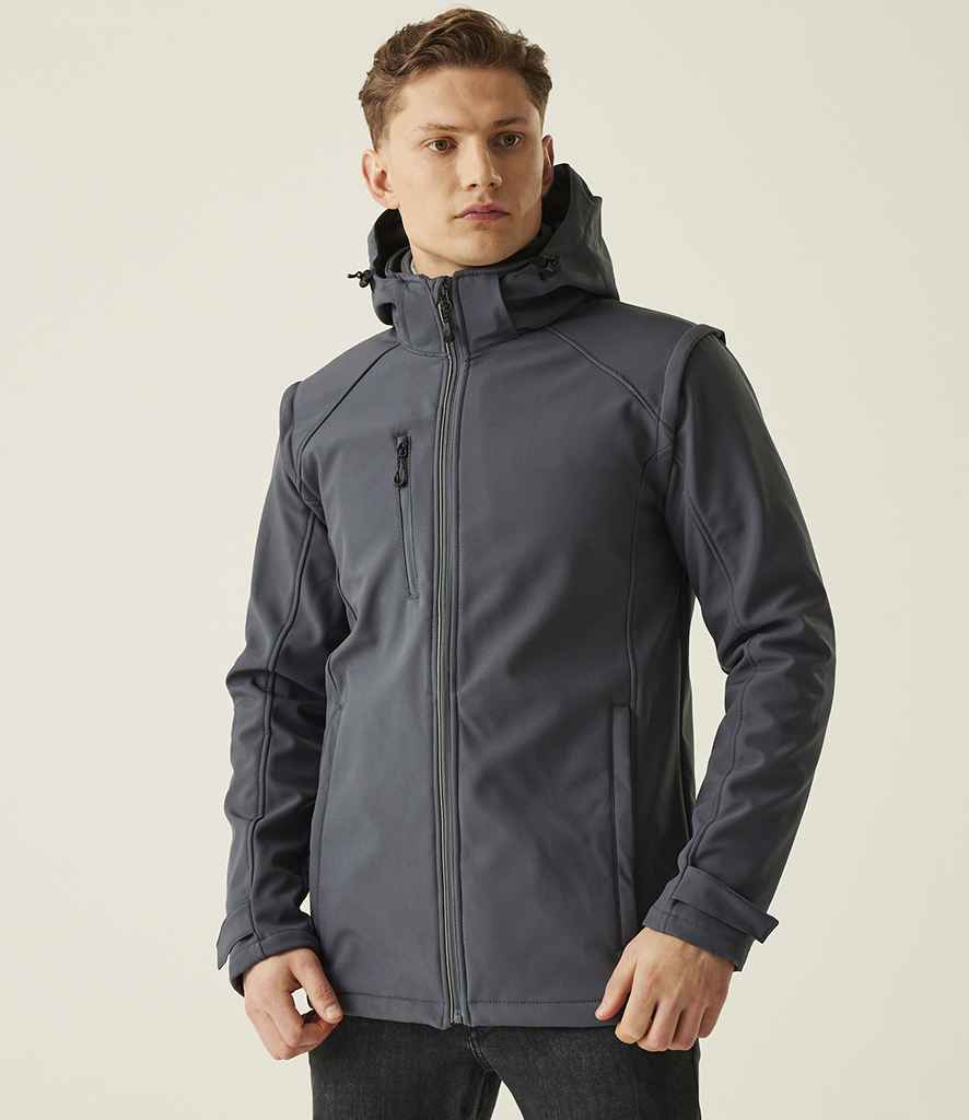 Regatta Erasmus 4-in-1 Soft Shell Jacket RG672 - RG672 Seal Grey/Seal Grey Model