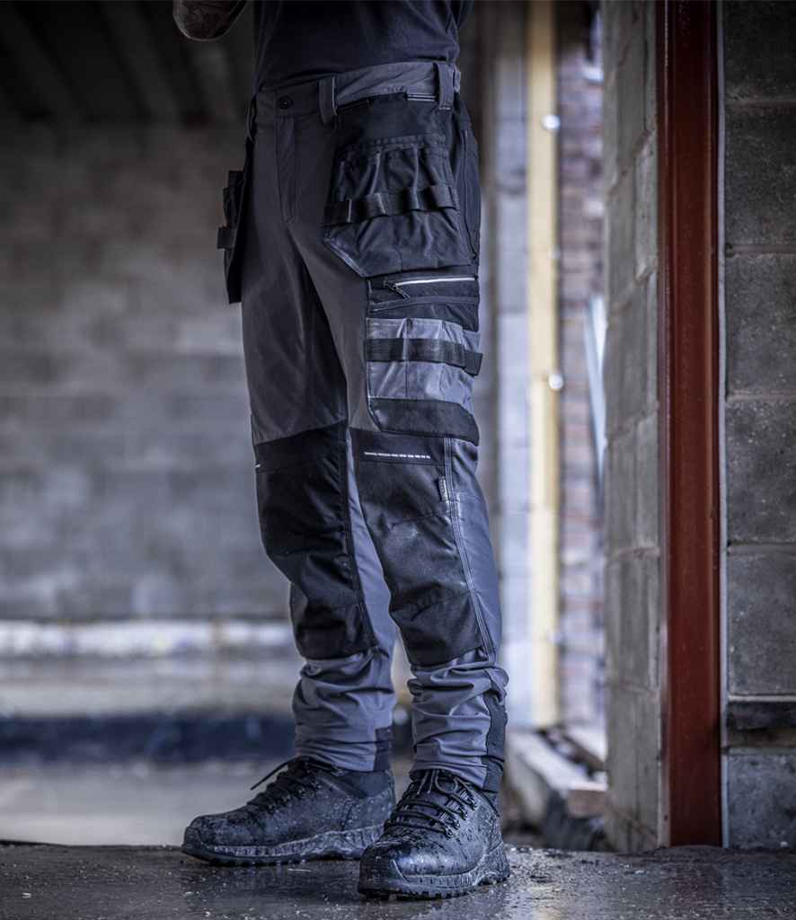 Regatta 4TEX Stretch Holster Trousers RG677 - RG677 Slate Grey/Black Model