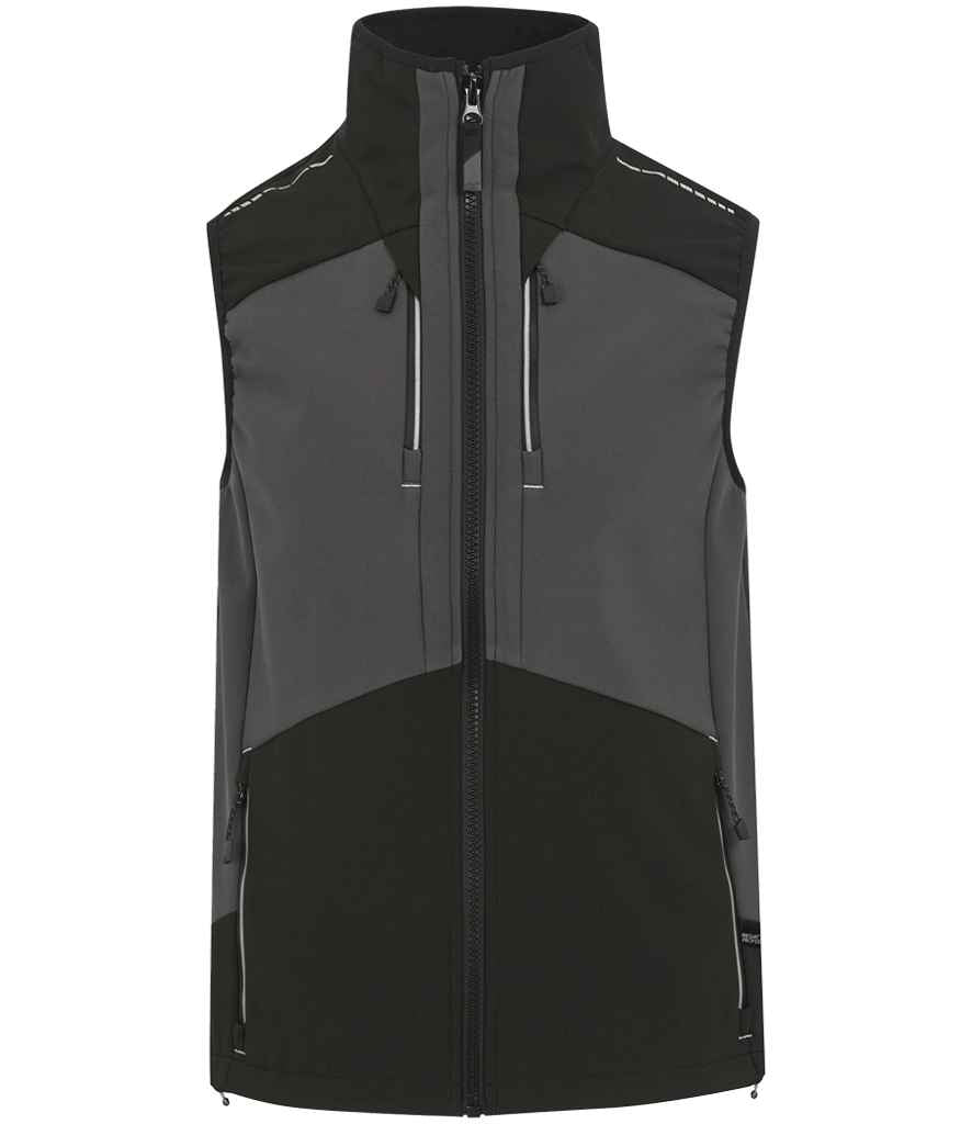 Regatta 4TEX Stretch Three Layer Soft Shell Bodywarmer RG681 - Slate Grey/Black