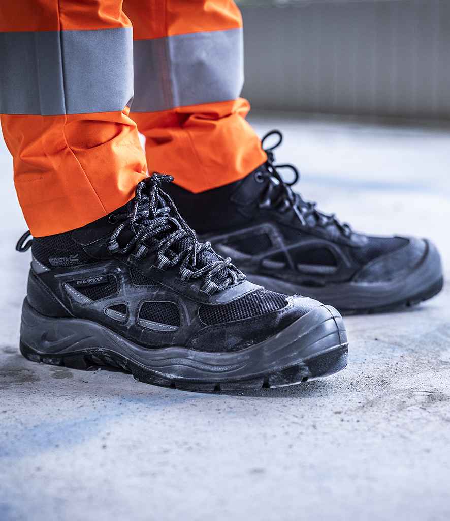 Regatta Safety Footwear Limestone Waterproof S6 Boots RG915 - RG915 Black/Granite Model