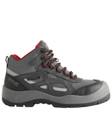 Regatta Safety Footwear Limestone Waterproof S6 Boots RG915 - RG915 Granite/Red Side