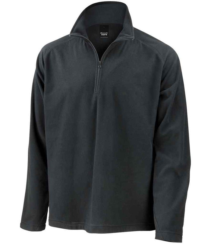 Result Core Zip Neck Micro Fleece RS112 - Black