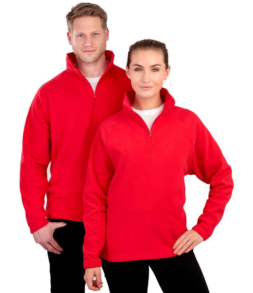 Result Core Zip Neck Micro Fleece RS112 - RS112 Red Model