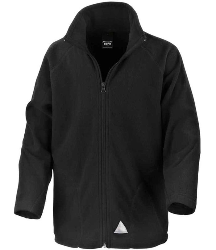 Result Core Kids/Youths Micro Fleece Jacket RS114B - Black