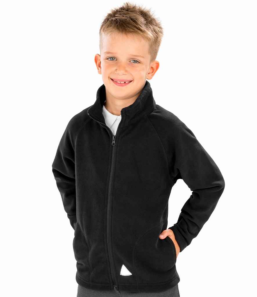 Result Core Kids/Youths Micro Fleece Jacket RS114B - RS114B Black Model