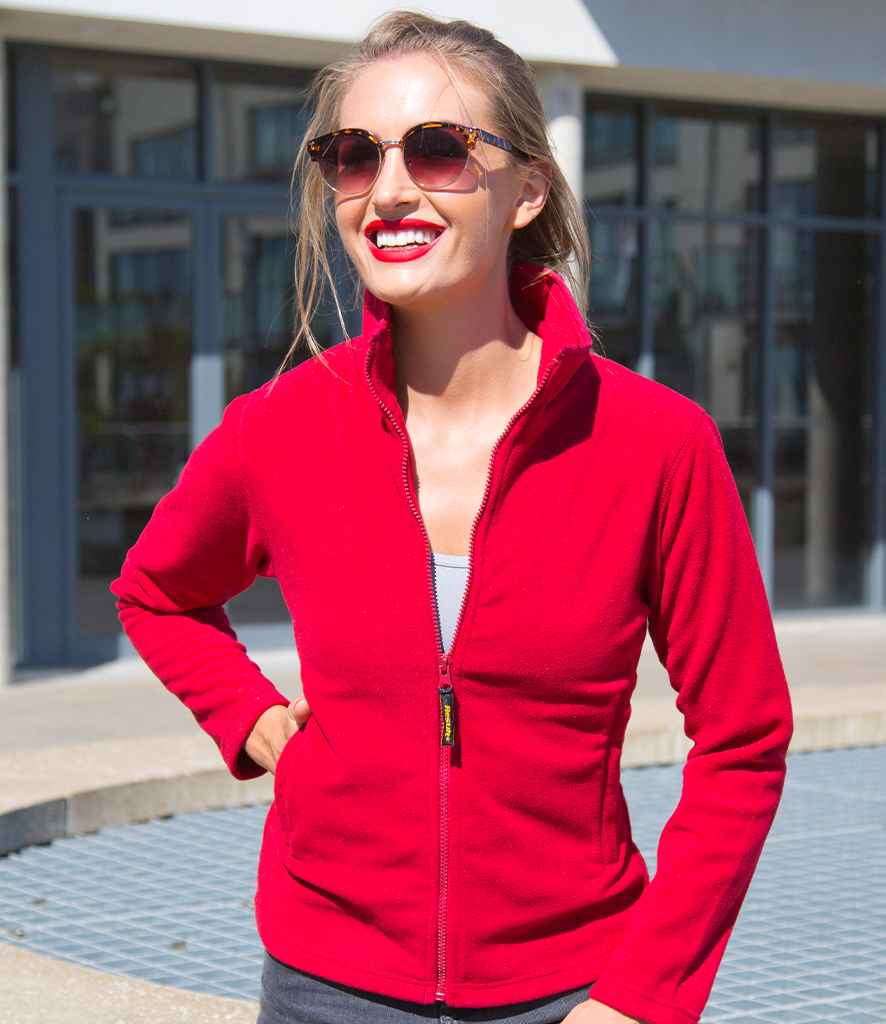 Result Ladies Horizon High Grade Micro Fleece Jacket RS115F - RS115F Cardinal Red Model