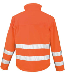 Result Safe-Guard Hi-Vis Soft Shell Jacket RS117 - RS117 Fluorescent Orange Back
