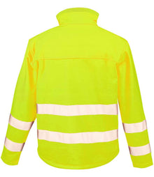 Result Safe-Guard Hi-Vis Soft Shell Jacket RS117 - RS117 Fluorescent Yellow Back