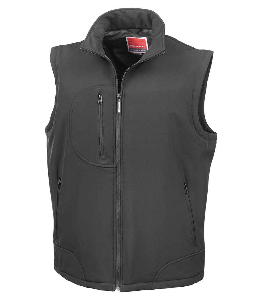 Result Soft Shell Bodywarmer RS123 - Black/Black