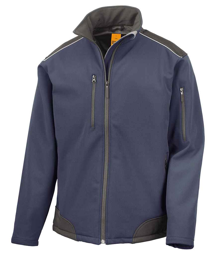 Result Work-Guard Ripstop Soft Shell Jacket RS124 - Navy/Black