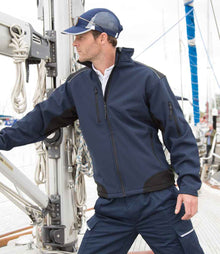 Result Work-Guard Ripstop Soft Shell Jacket RS124 - RS124 Navy/Black Model