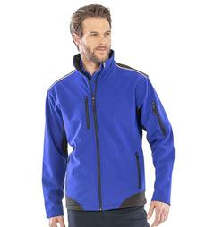 Result Work-Guard Ripstop Soft Shell Jacket RS124 - RS124 Royal Blue/Black Model