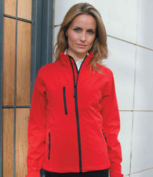 Result Ladies Base Layer Soft Shell Jacket RS128F - RS128F Red Model