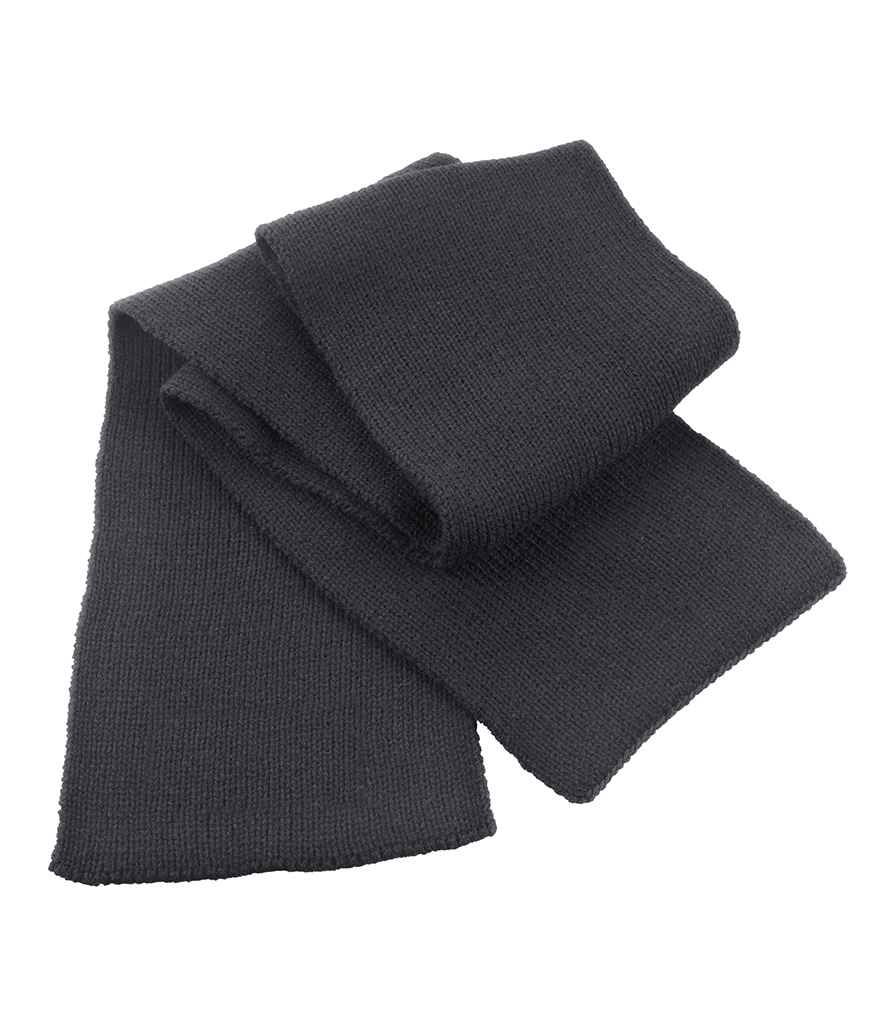 Result Classic Heavy Knit Scarf RS145 - Charcoal