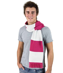 Result Team Scarf RS146 - RS146 Fuchsia/White Model