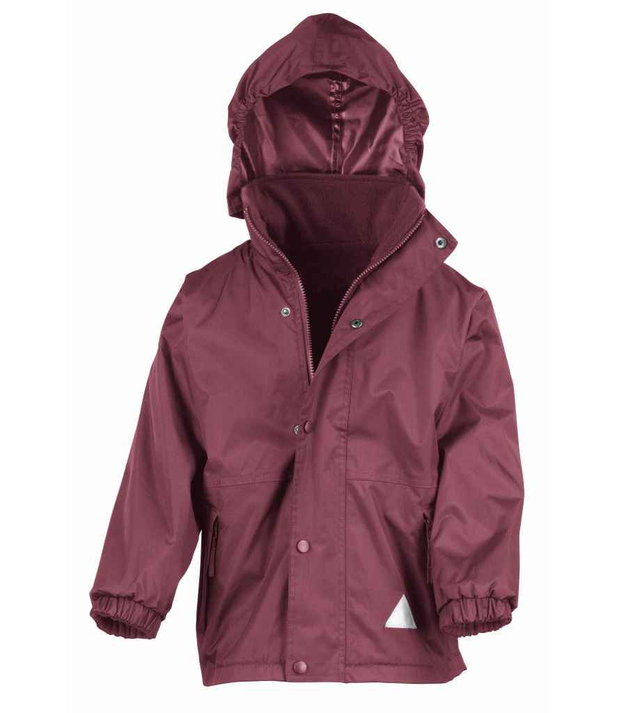 Result Kids/Youths Fleece Lined StormDri 6000 Jacket RS160B - Burgundy/Burgundy