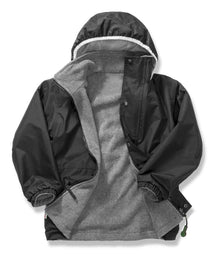 Result Kids/Youths Fleece Lined StormDri 6000 Jacket RS160B - RS160B Black/Grey Detail