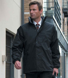 Result Fleece Lined StormDri 6000 Waterproof Jacket RS160 - RS160 Black/Grey Model