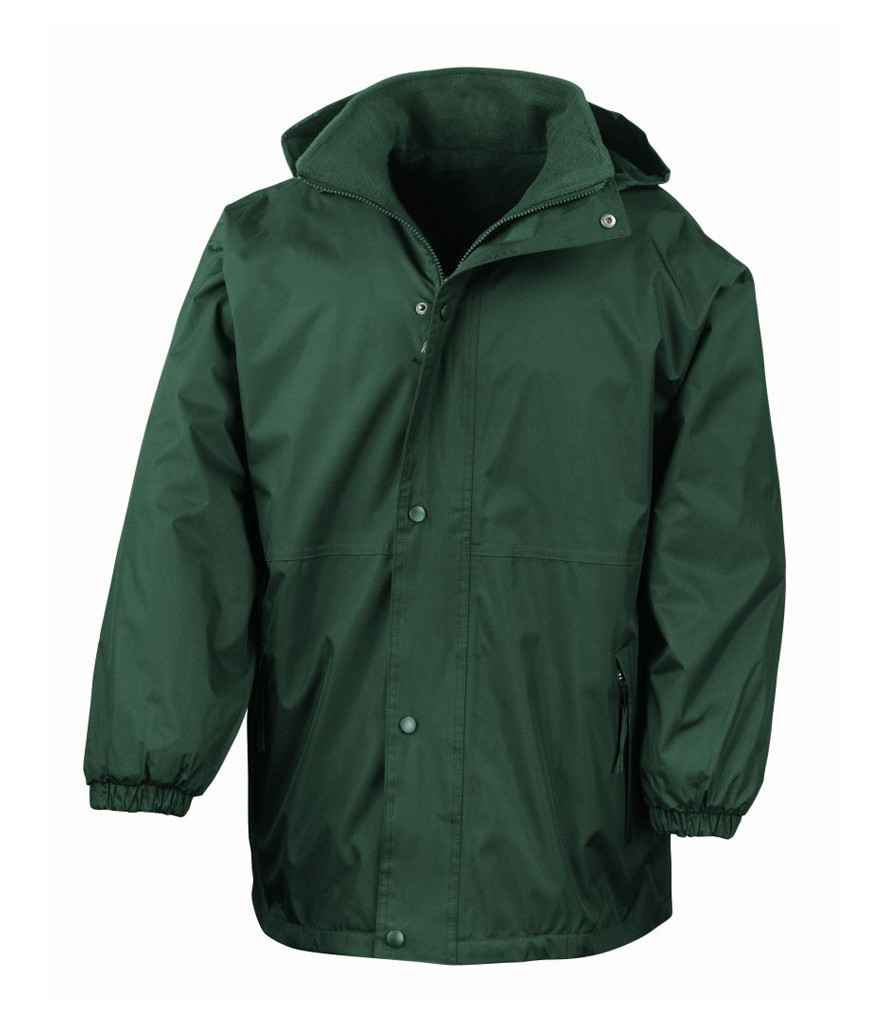 Result Fleece Lined StormDri 6000 Waterproof Jacket RS160 - Bottle Green/Bottle Green