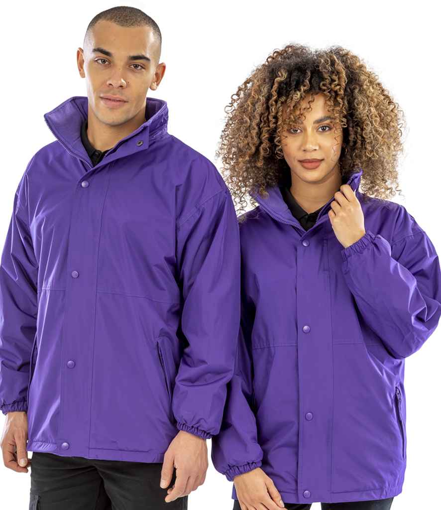 Result Fleece Lined StormDri 6000 Waterproof Jacket RS160 - RS160 Purple/Purple Model