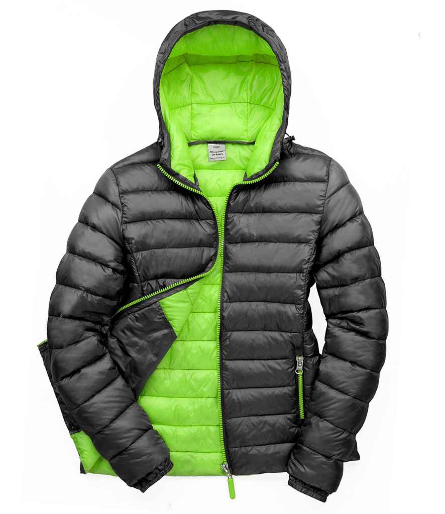 Result Urban Ladies Snow Bird Padded Jacket RS194F - Black/Lime Green