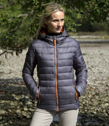Result Urban Ladies Snow Bird Padded Jacket RS194F - RS194F Grey/Orange Model