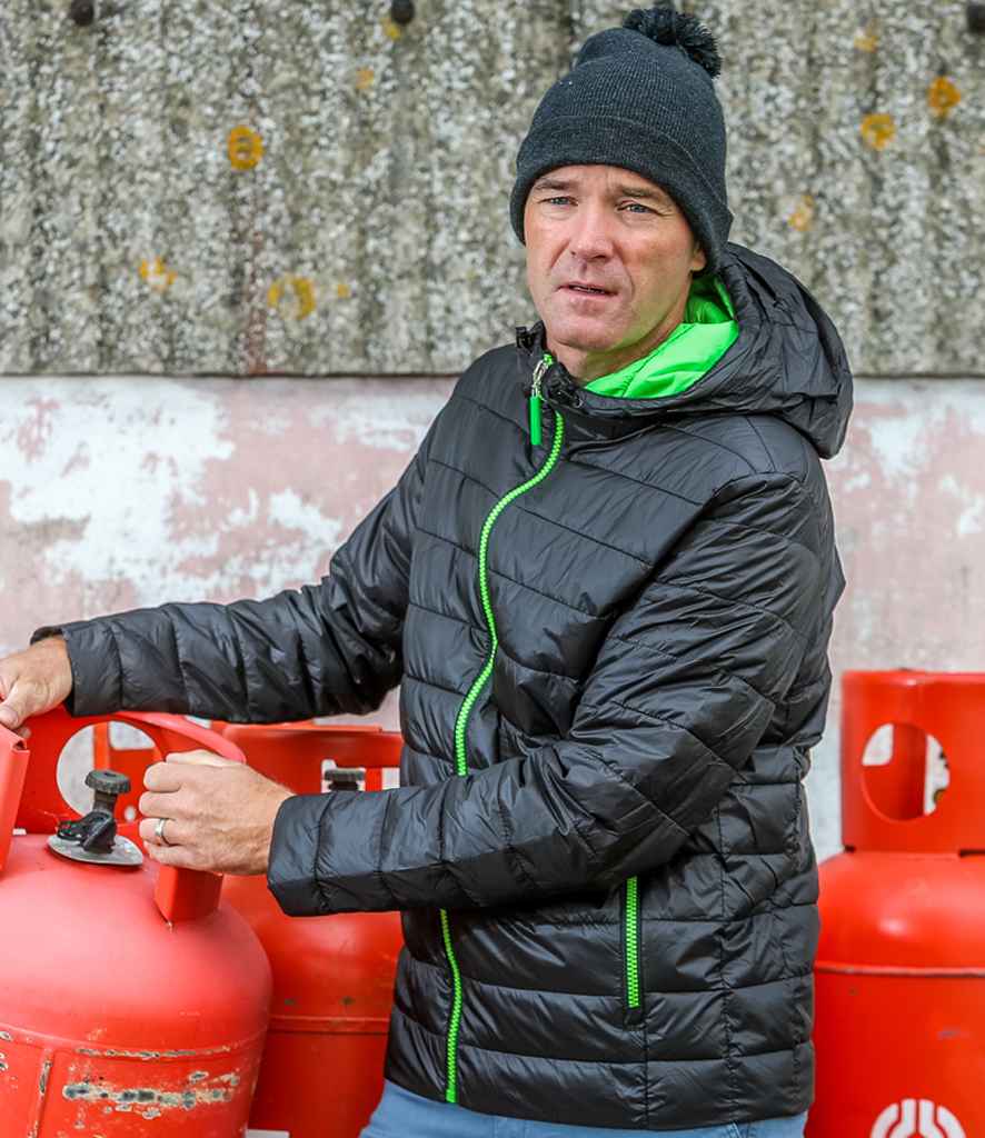 Result Urban Snow Bird Padded Jacket RS194M - RS194M Black/Lime Green Model
