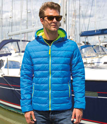 Result Urban Snow Bird Padded Jacket RS194M - RS194M Ocean Blue/Lime Green Model
