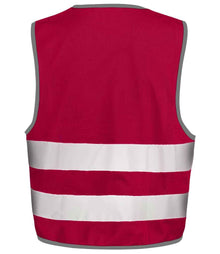 Result Core Kids Enhanced Vis Vest RS200BE - RS200BE Burgundy Back