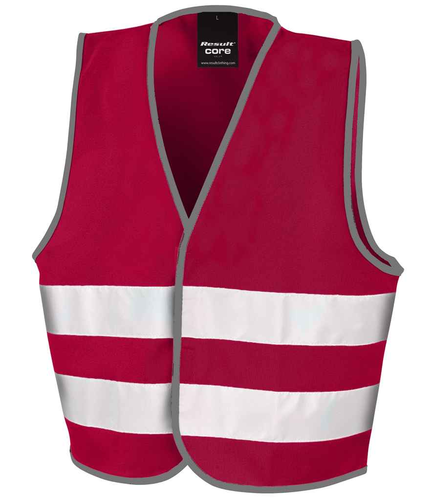 Result Core Kids Enhanced Vis Vest RS200BE - Burgundy