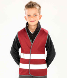 Result Core Kids Enhanced Vis Vest RS200BE - RS200BE Burgundy Model